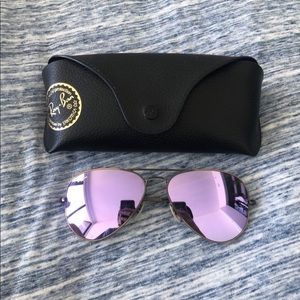 Purple reflective (authentic) Ray-Ban aviators